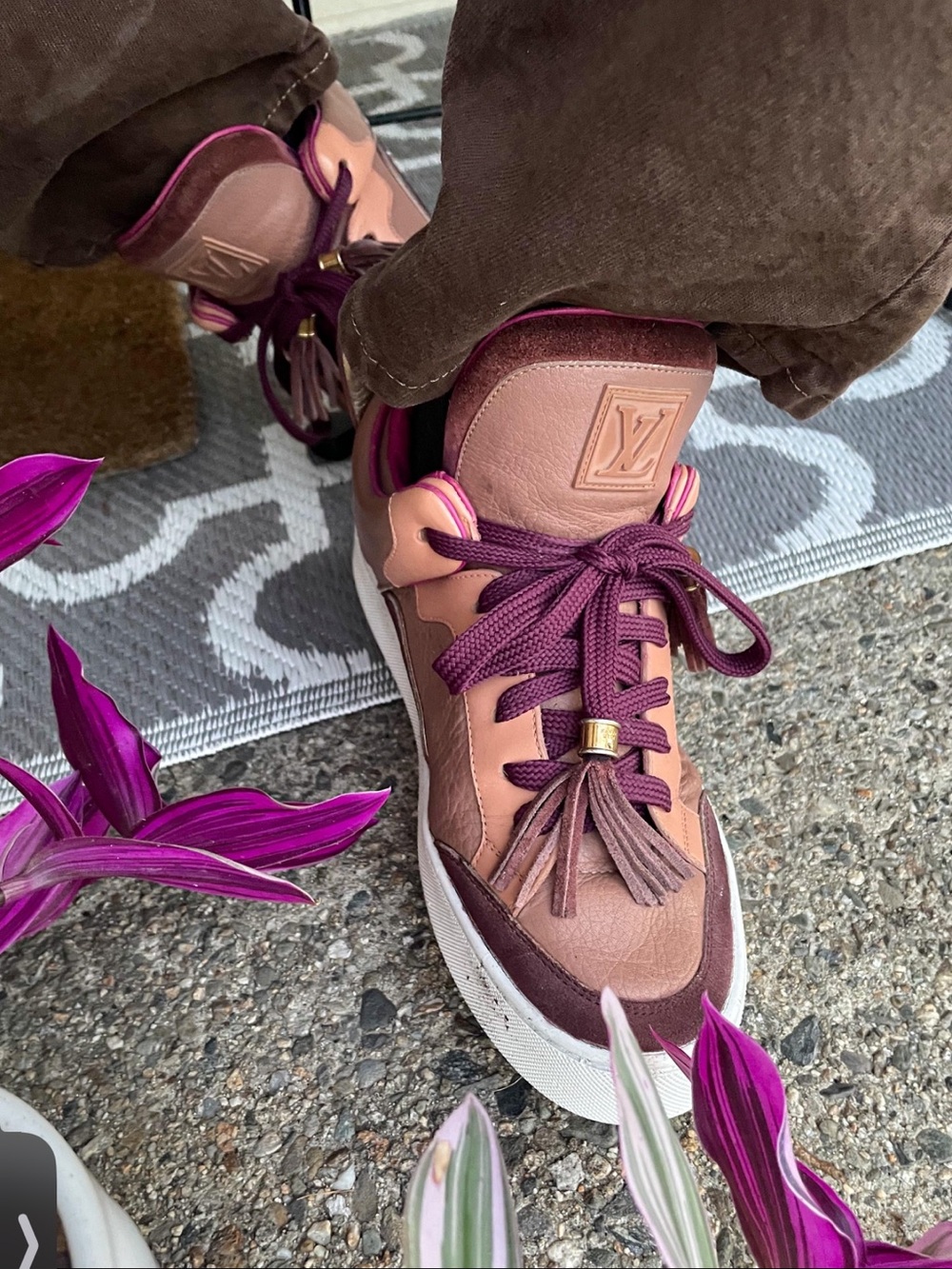 Louis Vuitton Kanye West Don Patchwork Multicolor Sneaker Rare - Picture 5 of 6